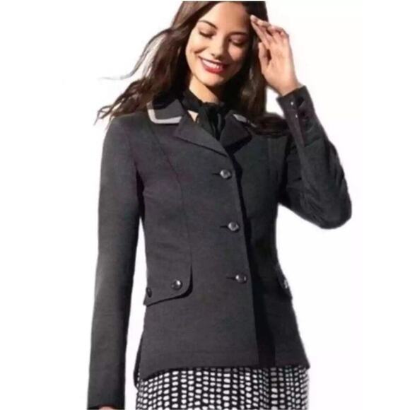 CAbi Gray Ponte Knit Blazer Jacket Career Womens Size XS‎ (M) - Picture 1 of 6
